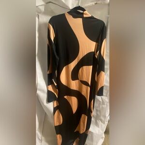 SHEIN Black and Tan Curve Dress